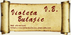 Violeta Bulajić vizit kartica